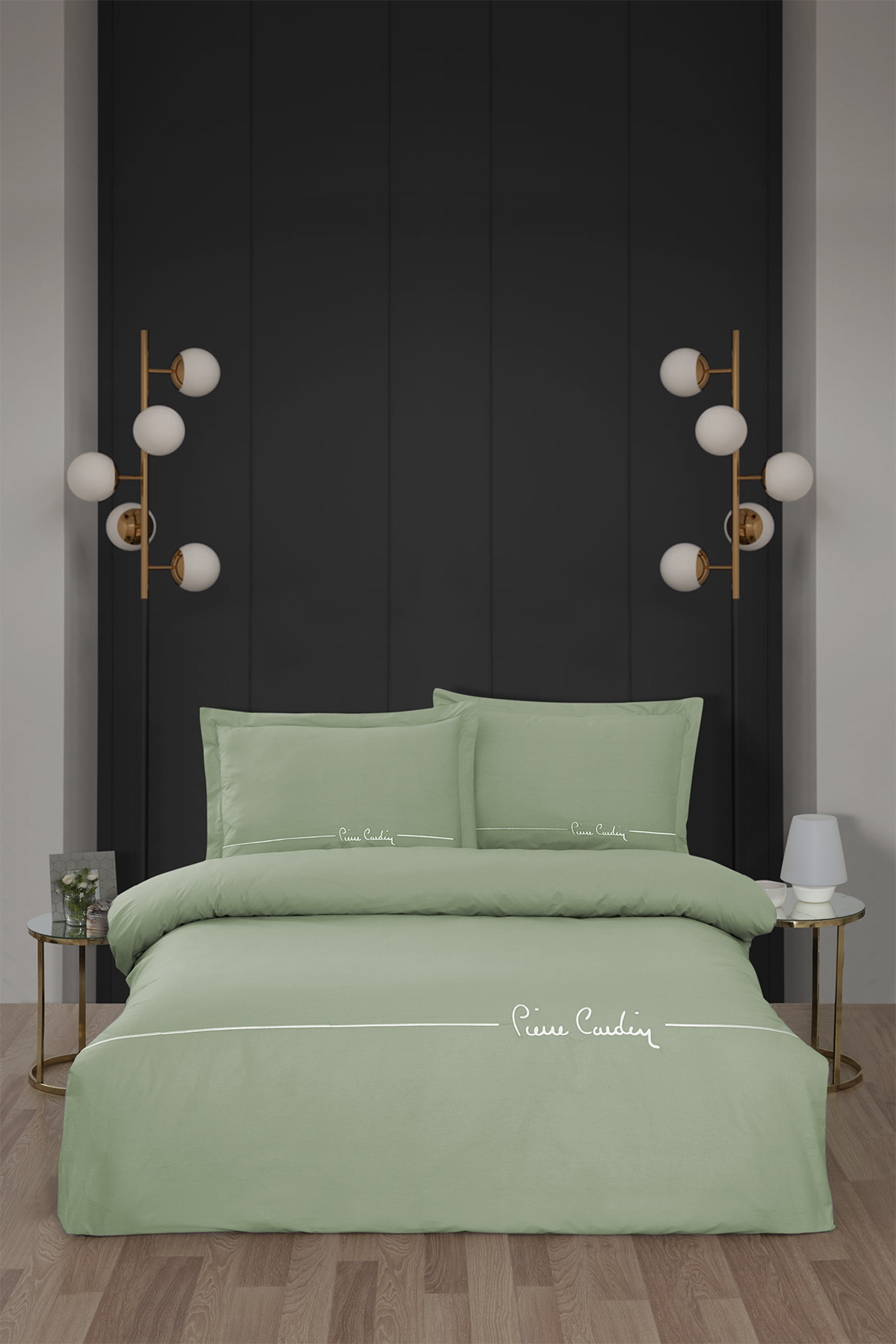 Pierre Cardin Deluxe Pamuk Nevresim Takımı Çift Kişilik Mia Çağla Yeşili