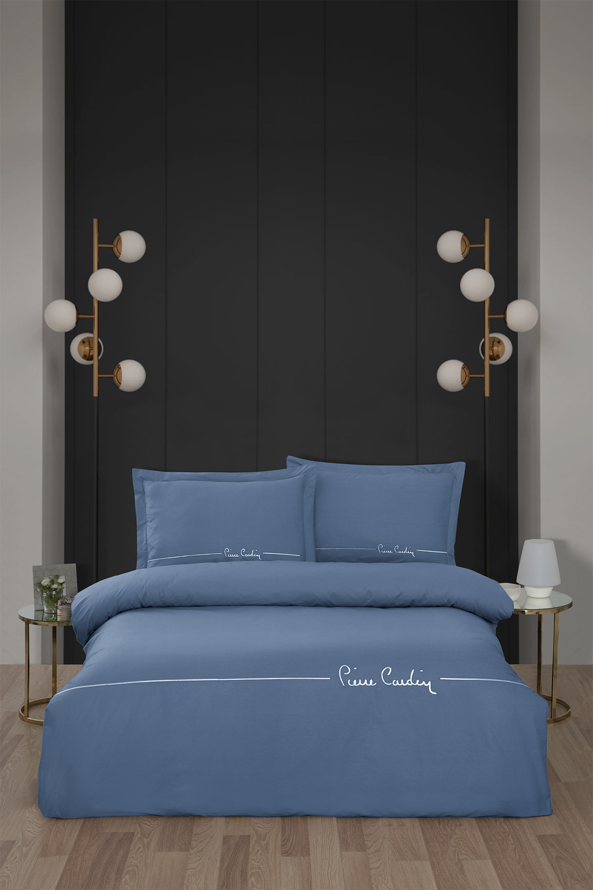 Pierre Cardin Deluxe Pamuk Nevresim Takımı Çift Kişilik Mia İndigo
