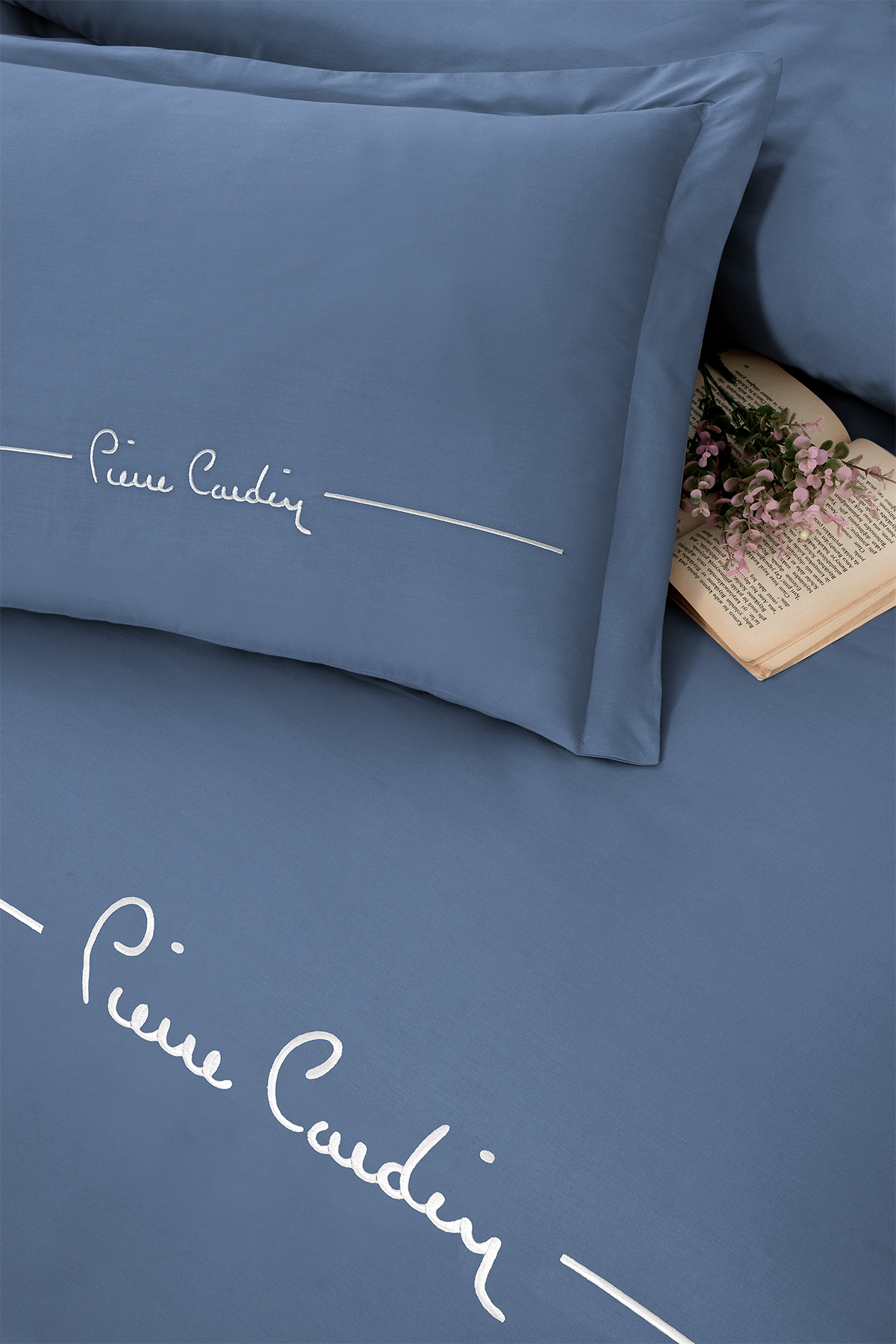 Pierre Cardin Deluxe Pamuk Nevresim Takımı Çift Kişilik Mia İndigo