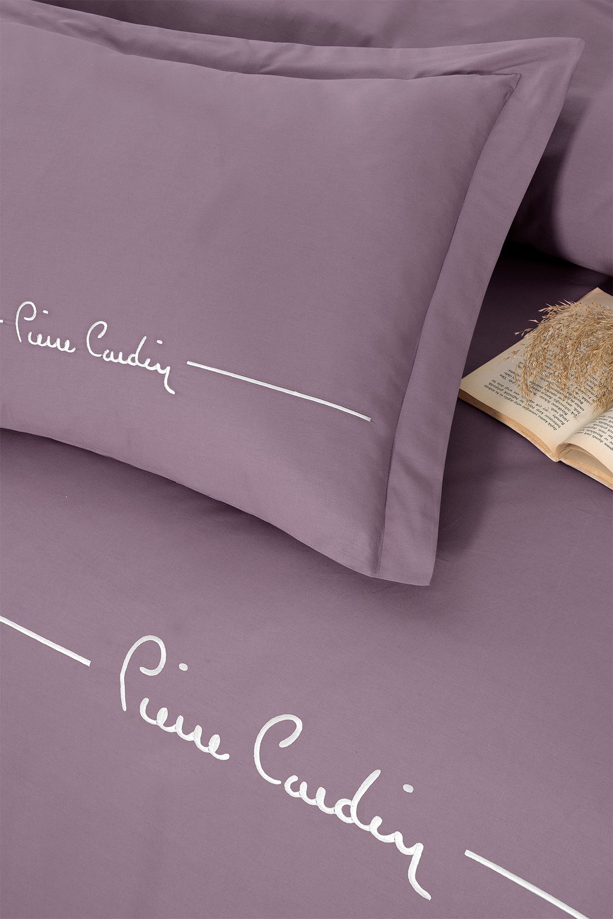 Pierre Cardin Deluxe Pamuk Nevresim Takımı Çift Kişilik Mia Mürdüm