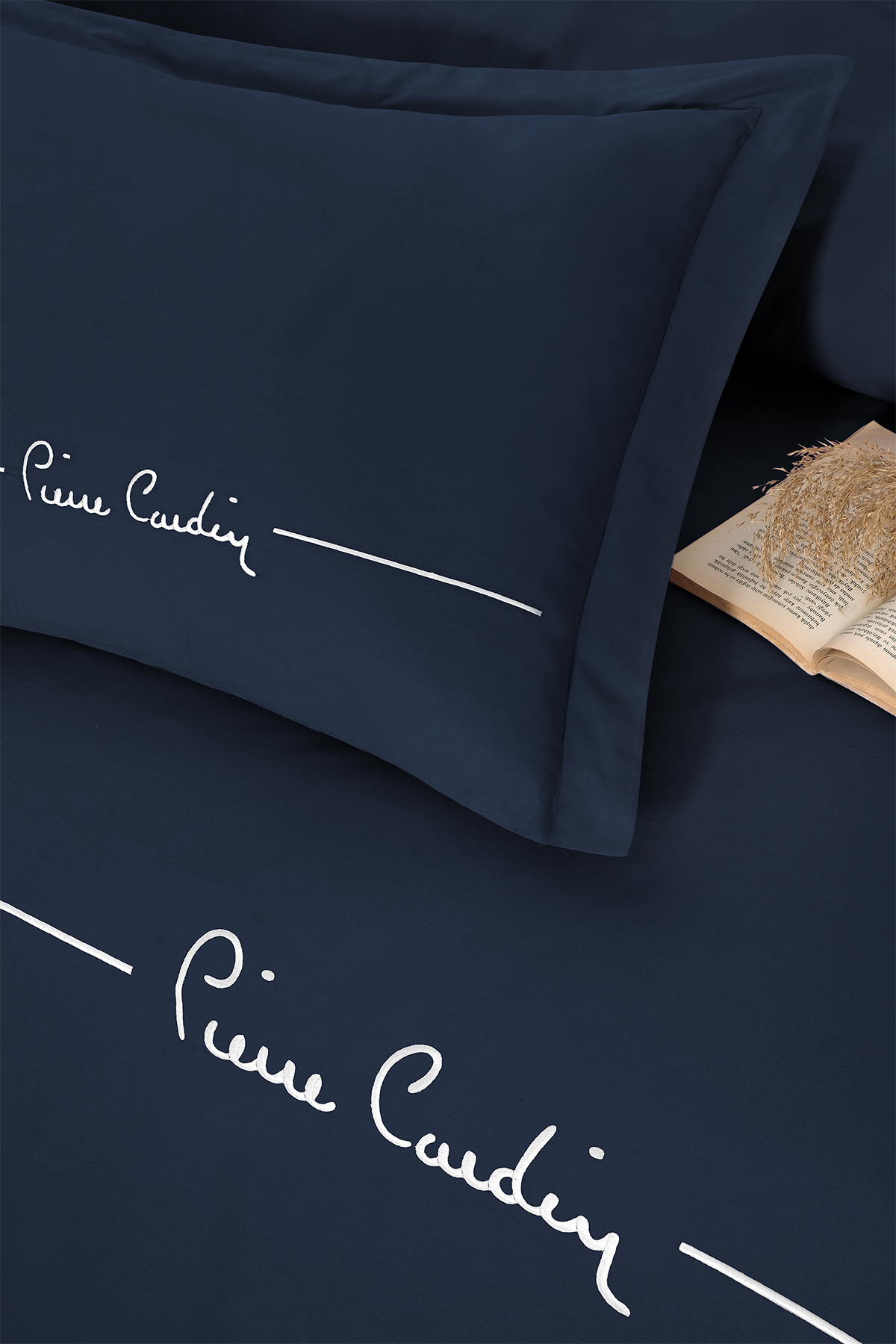 Pierre Cardin Deluxe Pamuk Nevresim Takımı Tek Kişilik Mia Lacivert