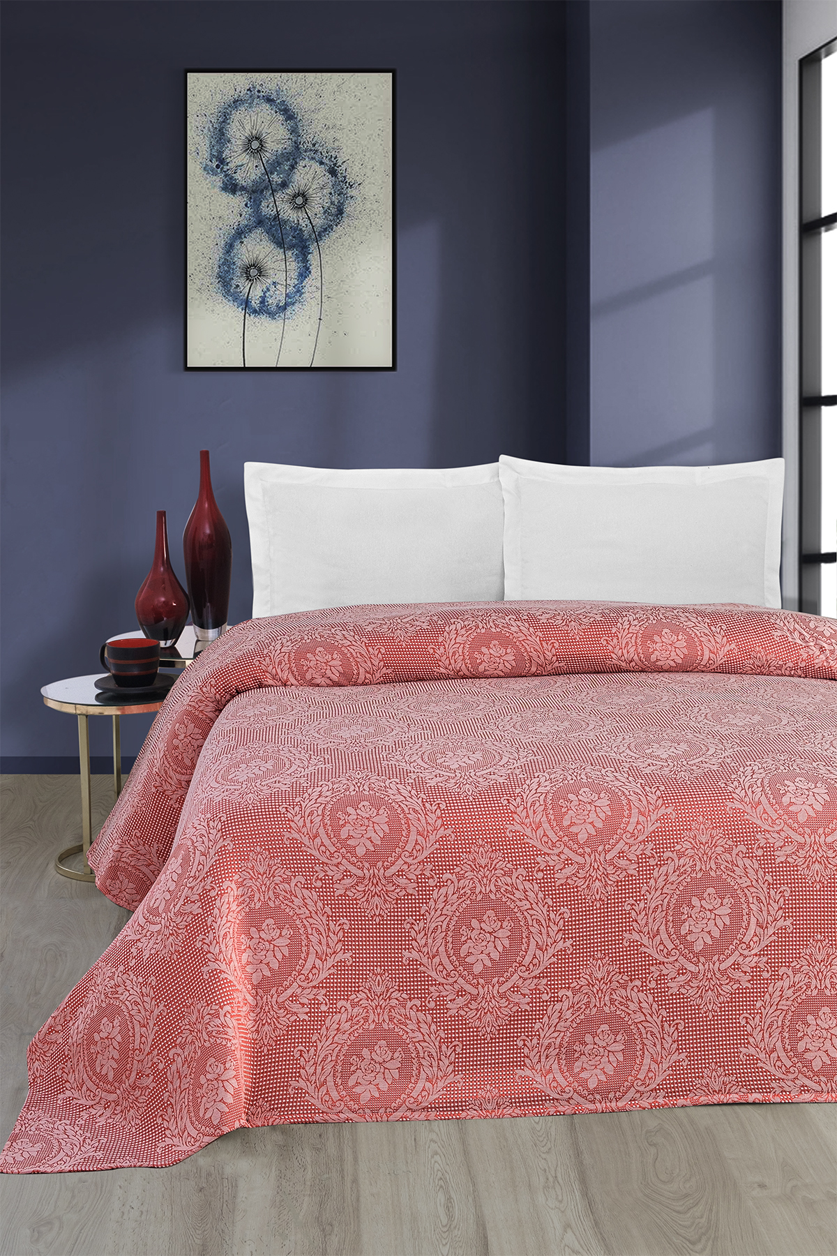 Pierre Cardin Jakar Pike Rosal Çift Kişilik Kırmızı