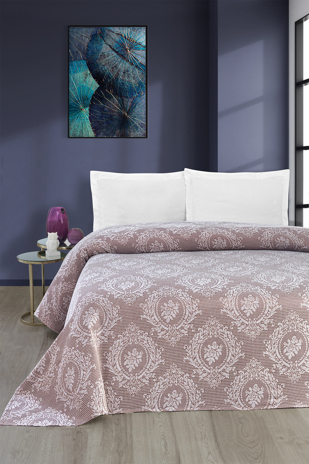 Pierre Cardin Jakar Pike Rosal Çift Kişilik Mürdüm