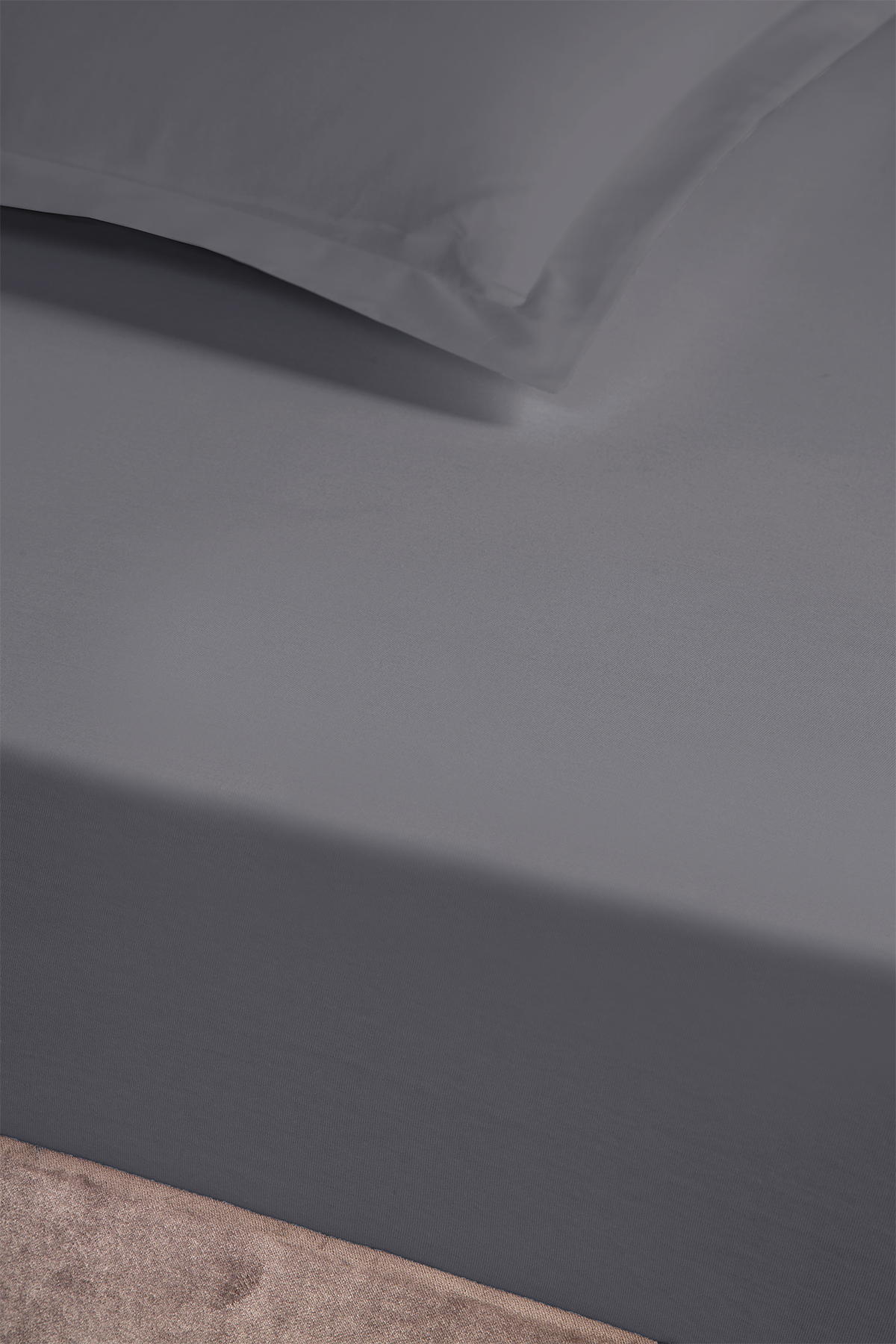 Pierre Cardin Lastikli Çarşaf Çift Kişilik 160x200 cm Gri