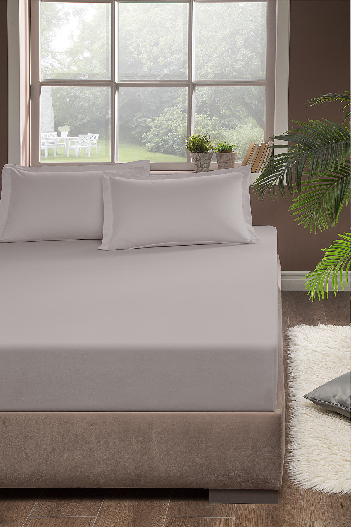 Pierre Cardin Lastikli Çarşaf Tek Kişilik 100x200 cm Taş