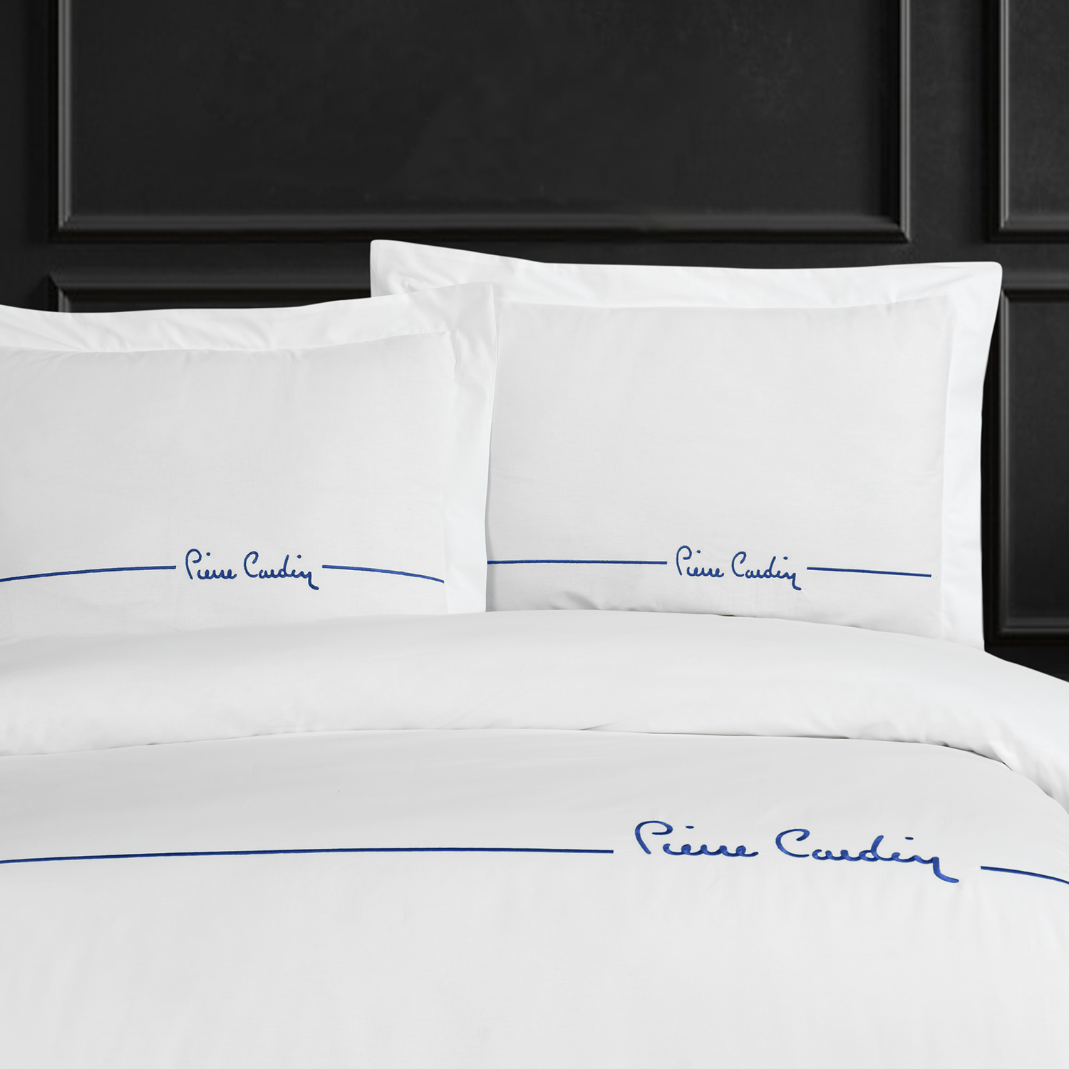 Pierre Cardin Nakışlı 2'li Yastık Kılıfı Saks Mavi