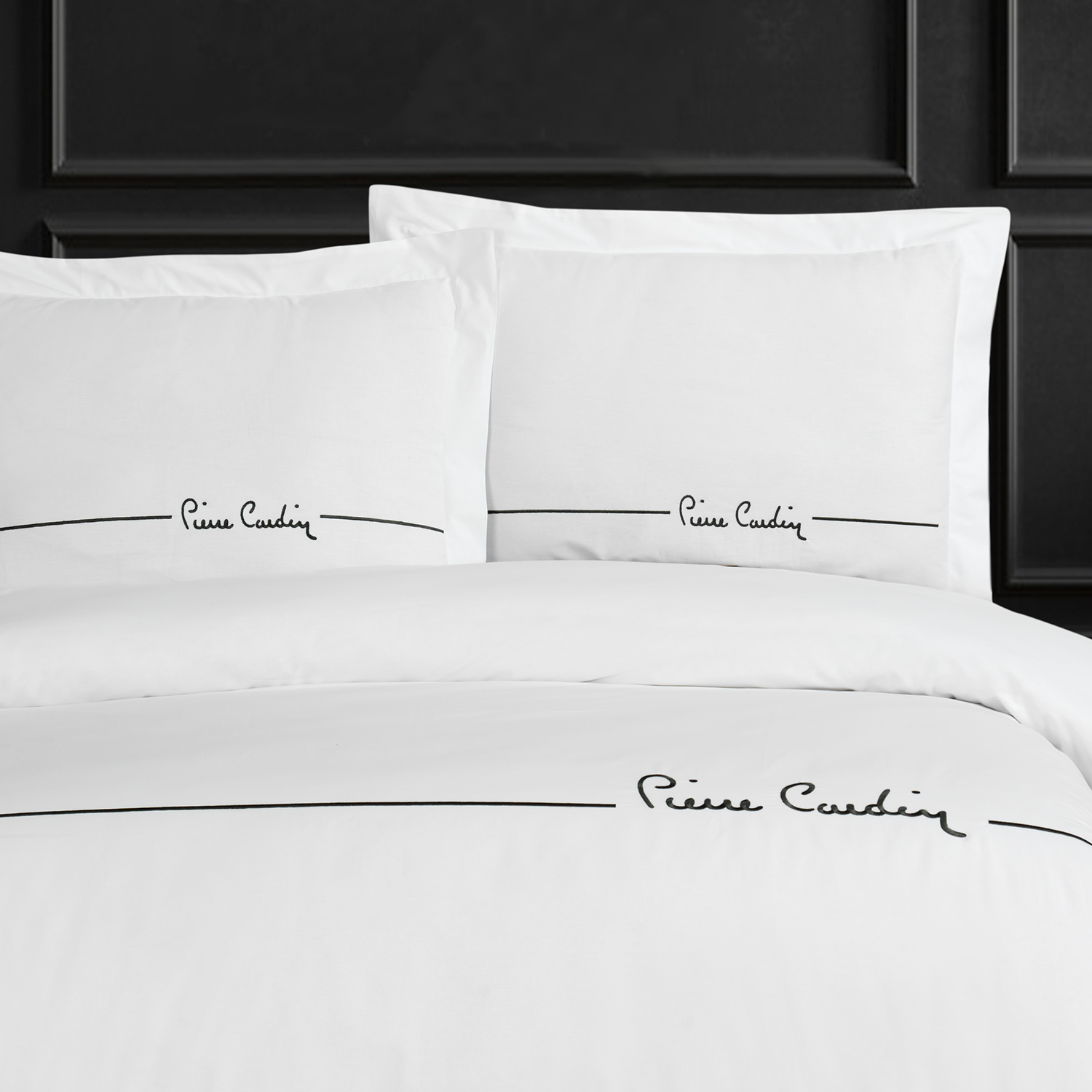 Pierre Cardin Nakışlı 2'li Yastık Kılıfı Siyah