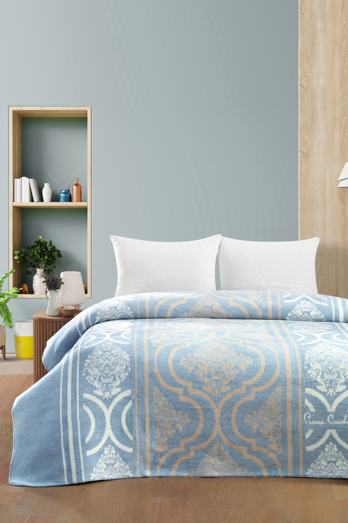 Pierre Cardin Pamuk Battaniye Damask Çift Kişilik