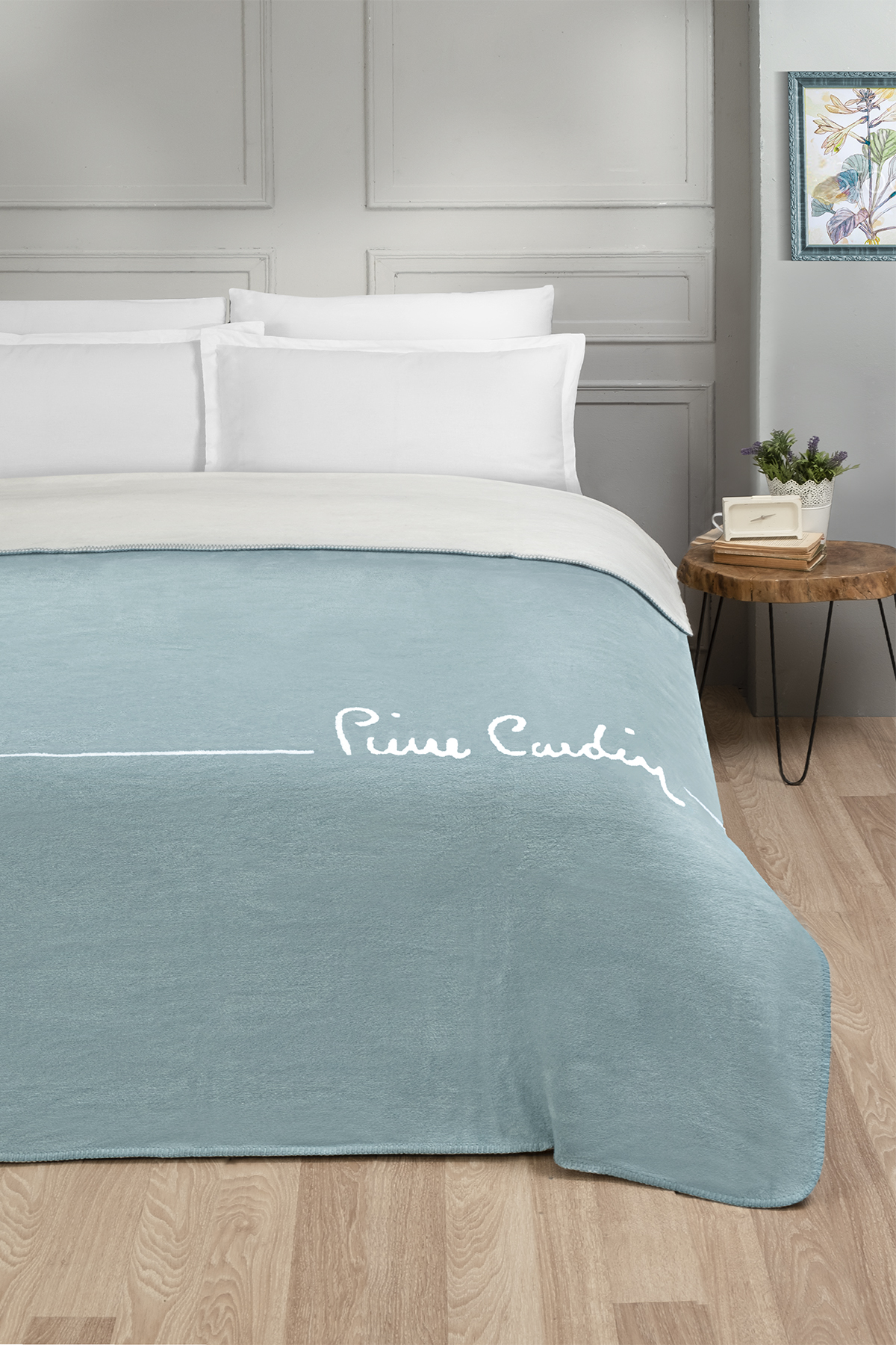 Pierre Cardin Pamuk Battaniye Tek Kişilik Logo Mint