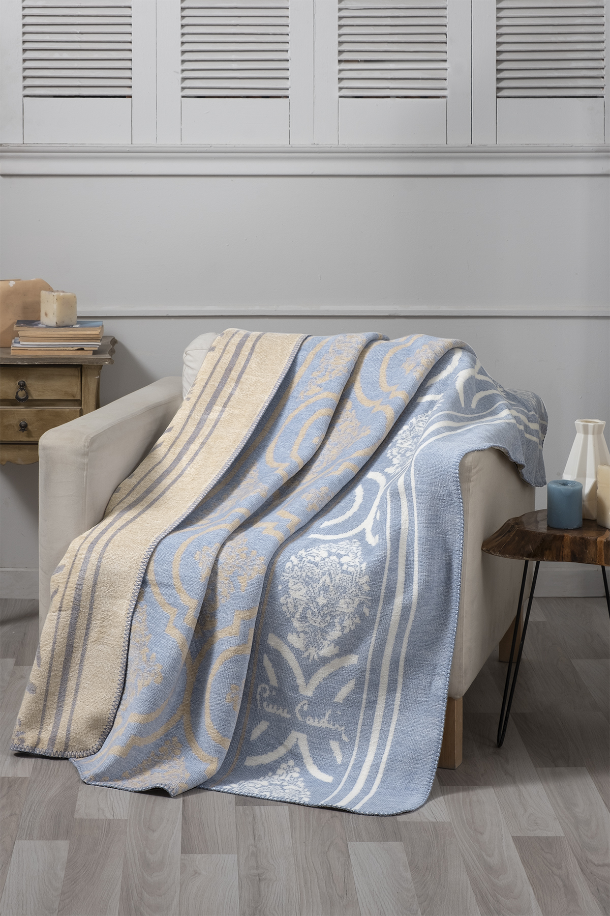 Pierre Cardin Pamuk Tv Battaniyesi Damask