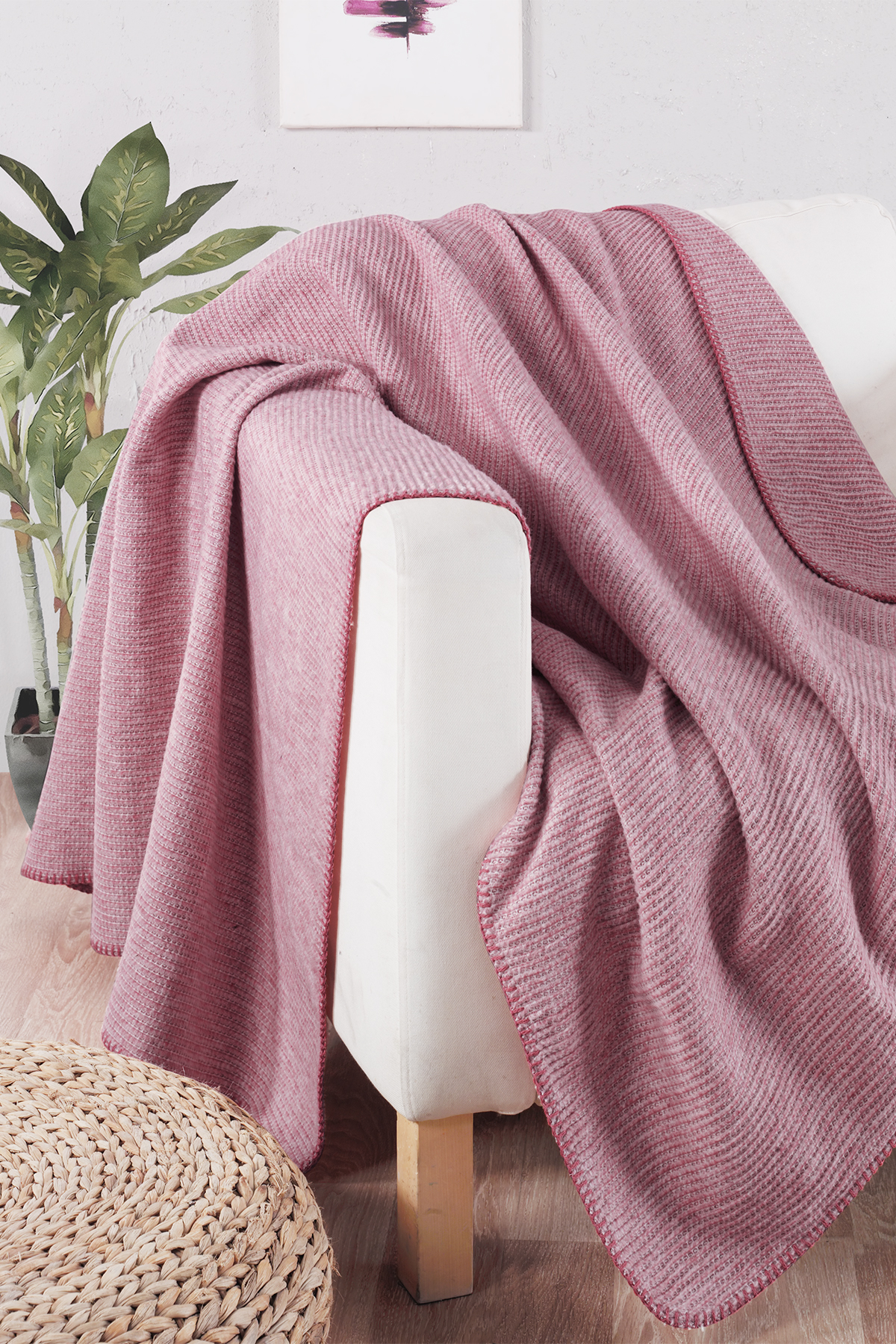 Pierre Cardin Pamuk Tv Battaniyesi Helen Deco Rose