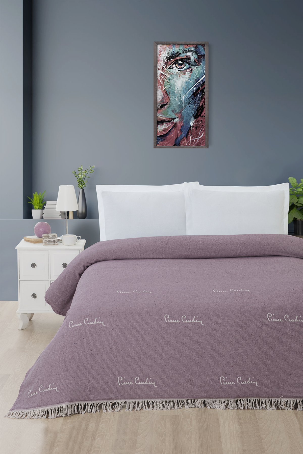 Pierre Cardin Pike Çift Kişilik Logo Mürdüm