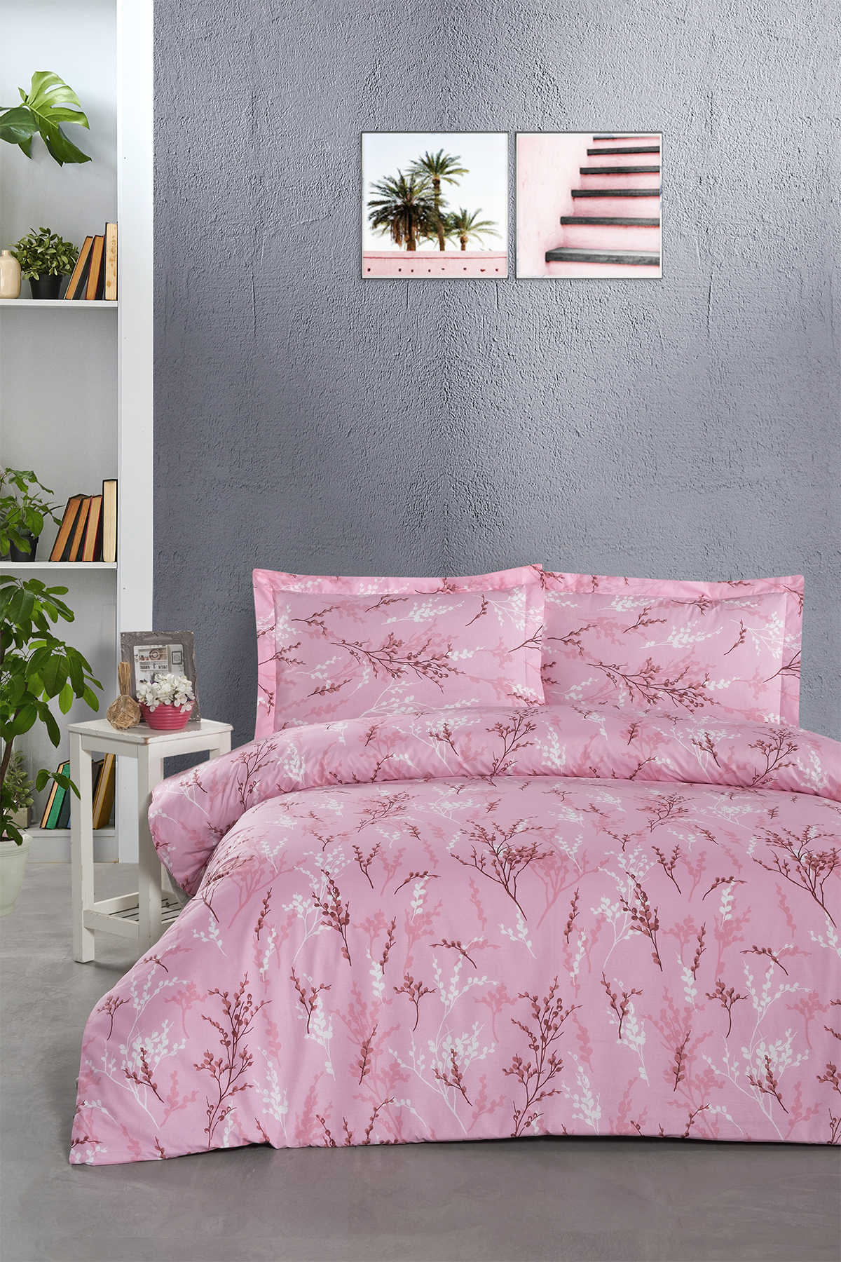 Pierre Cardin Ranforce Nevresim Takımı Çift Kişilik Sakura