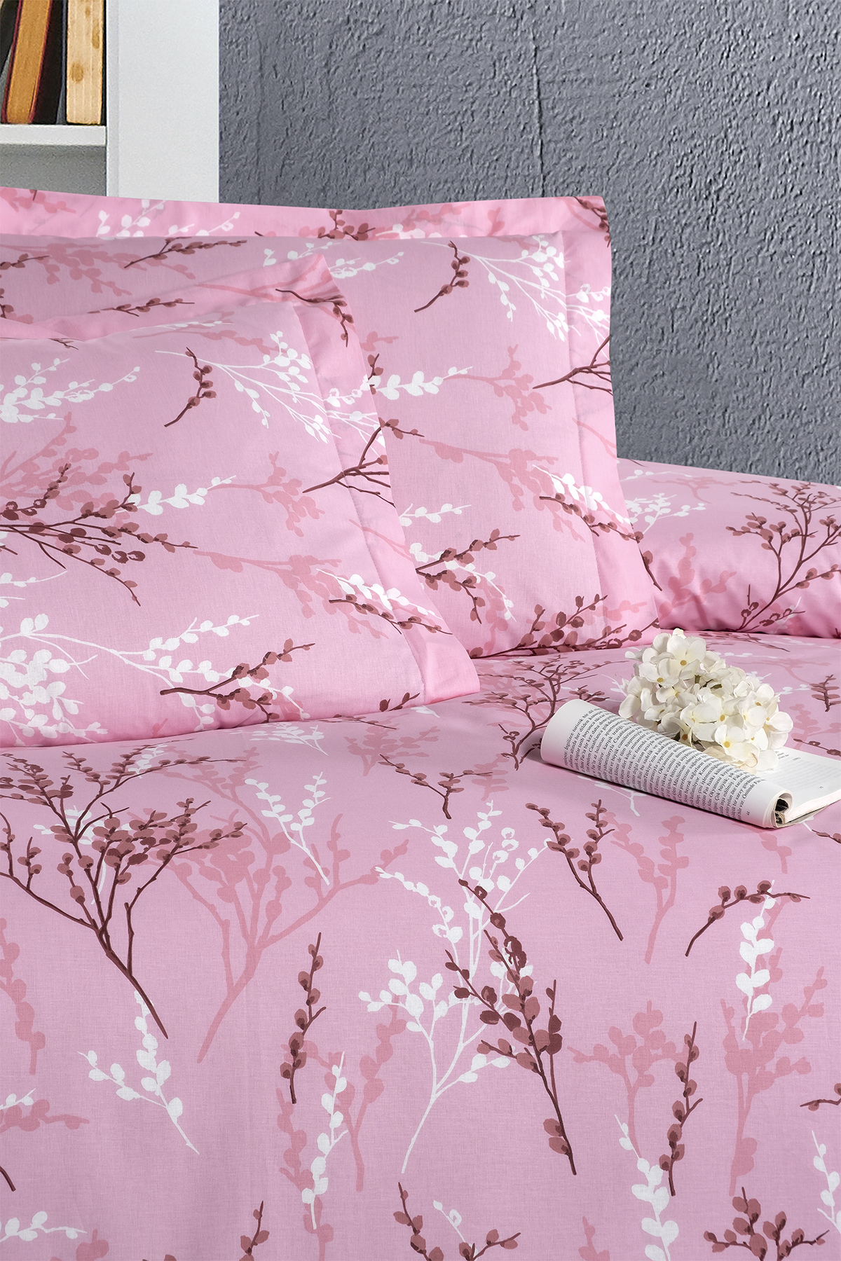 Pierre Cardin Ranforce Nevresim Takımı Tek Kişilik Sakura