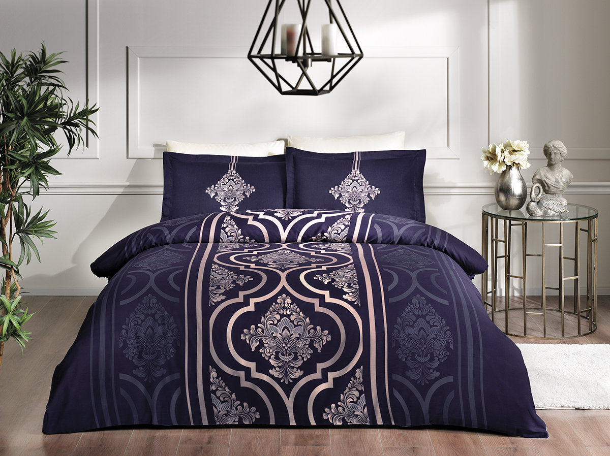 Pierre Cardin Saten Nevresim Takımı Çift Kişilik Damask