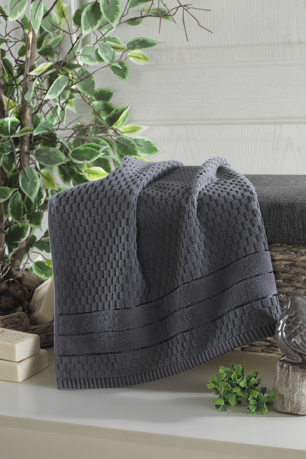 Pierre Cardin Soft Line Yüz Havlusu Antrasit