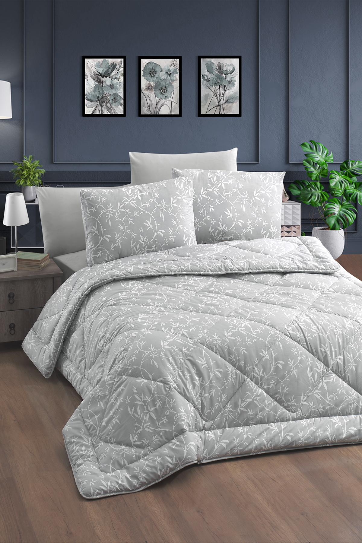 Pierre Cardin Uyku Seti Çift Kişilik Ivy Gri