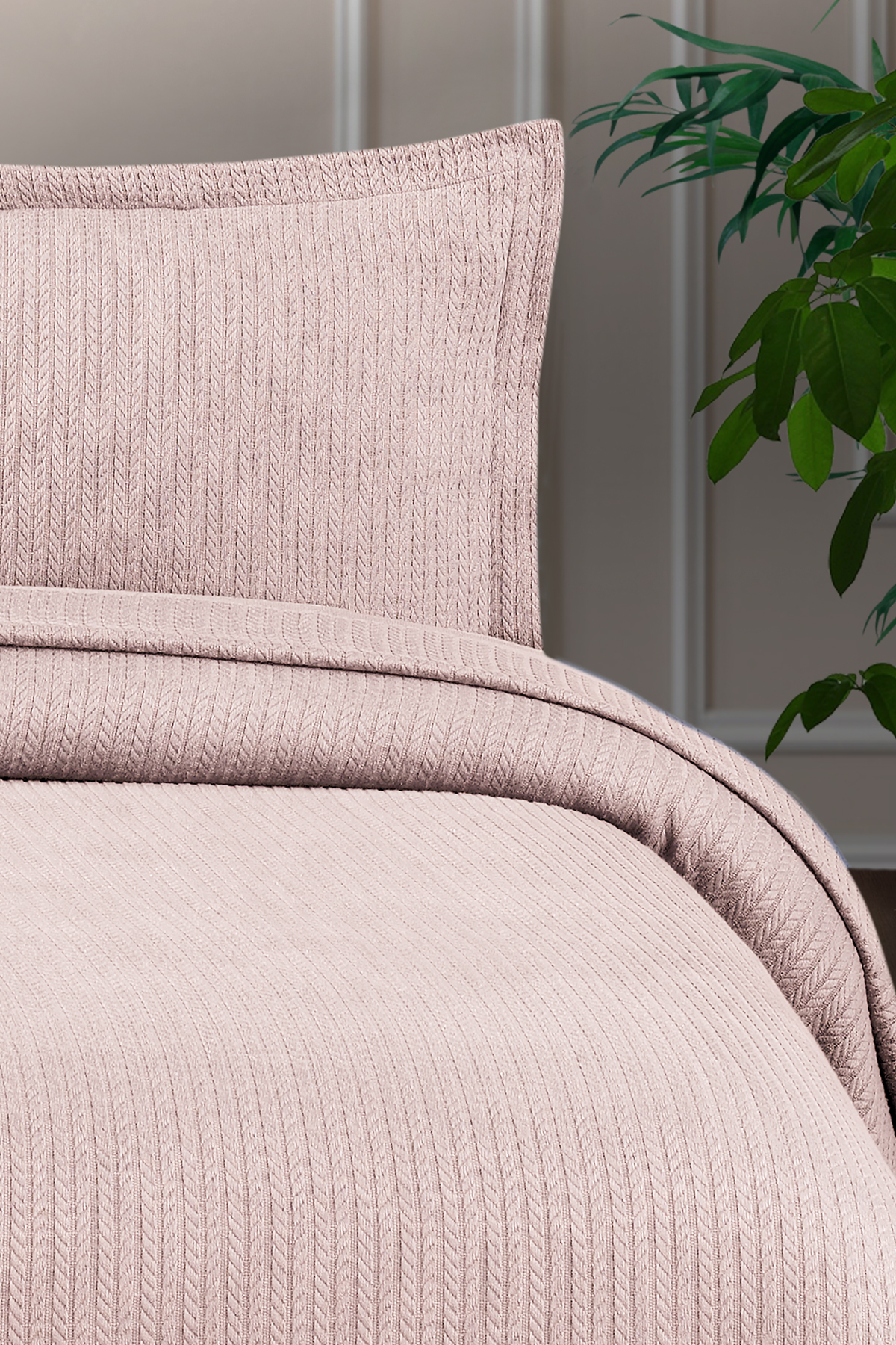 Pierre Cardin Yatak Örtüsü Seti Valeria Çift Kişilik Pudra