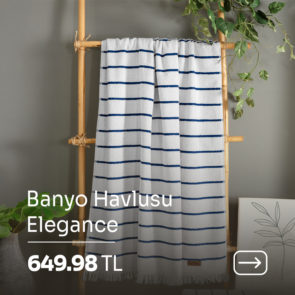 banyo havlusu elegance beyaz