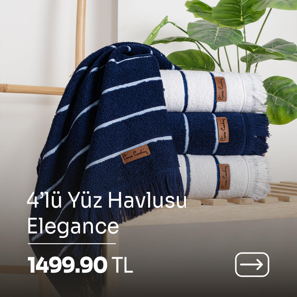 elegance 4'lü yüz havlusu