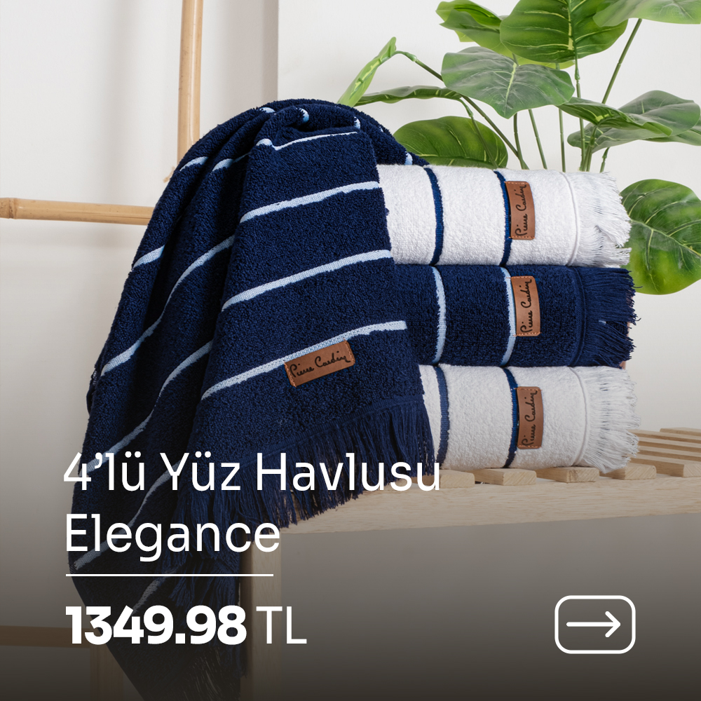 elegance 4'lü yüz havlusu