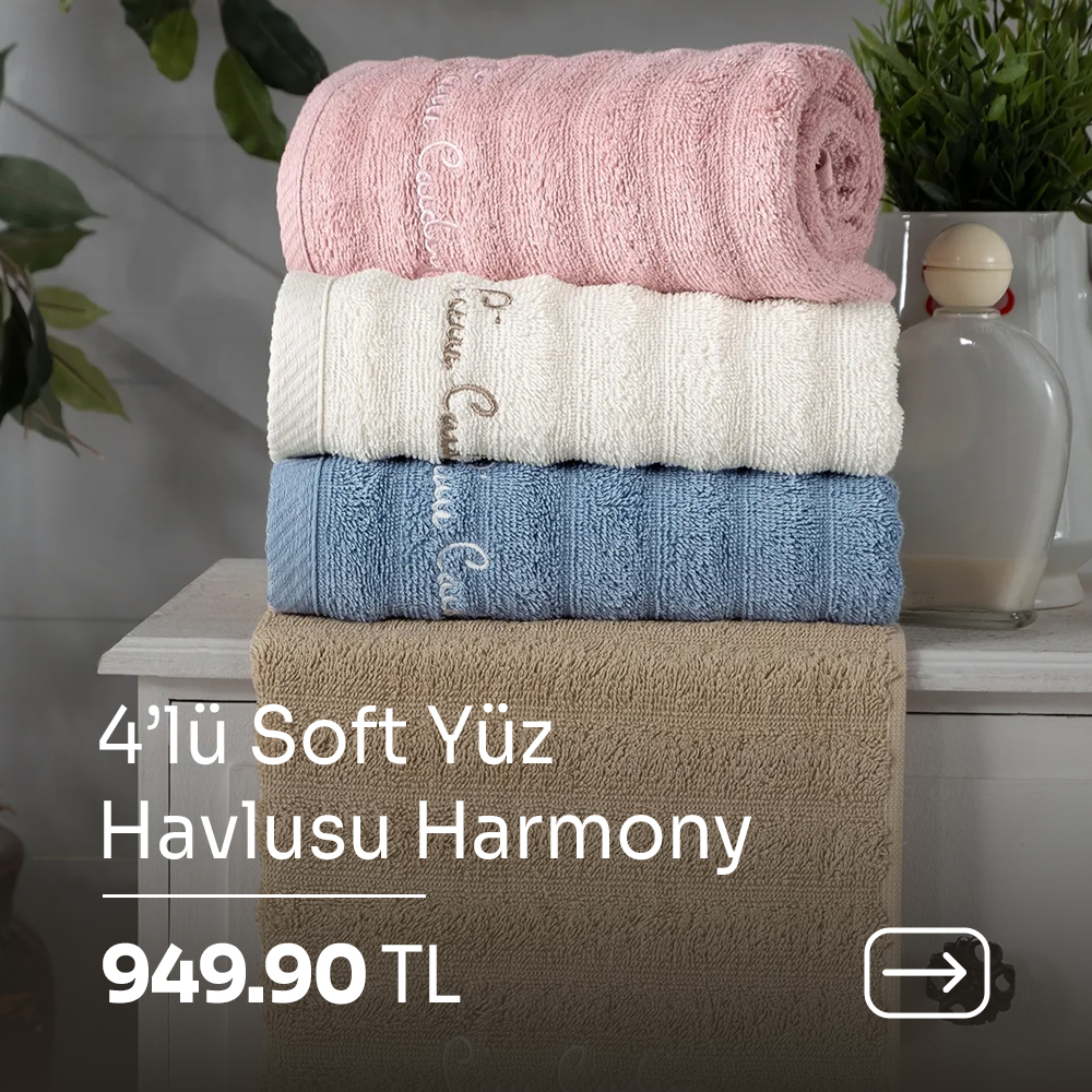 4'lü soft yüz havlusu harmony 949.90 tl