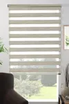 Bambu Zebra Perde Açık Ahşap
