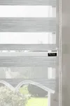 Dilimli Bambu Zebra Perde Gri