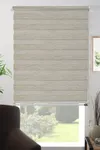 Dilimli Bambu Zebra Perde Açık Ahşap