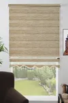 Dilimli Boncuklu Bambu Zebra Perde Ahşap