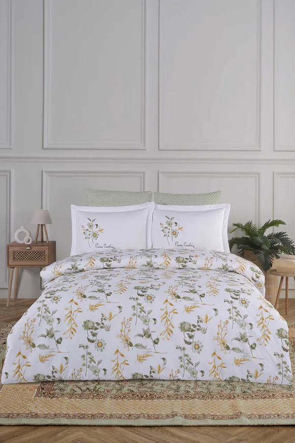 Pierre Cardin Pamuk Nevresim Takımı Çift Kişilik Flora