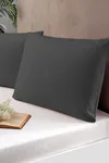 Pierre Cardin 2'li Pamuk Saten Yastık Kılıfı Antrasit