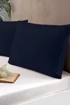 Pierre Cardin 2'li Pamuk Saten Yastık Kılıfı Lacivert