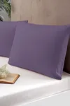 Pierre Cardin 2'li Pamuk Saten Yastık Kılıfı Lila