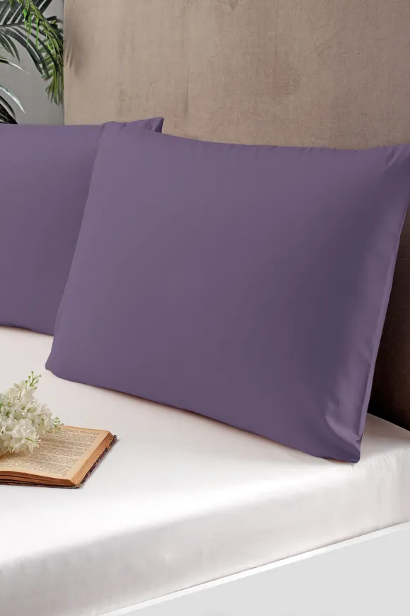 Pierre Cardin 2'li Pamuk Saten Yastık Kılıfı Lila
