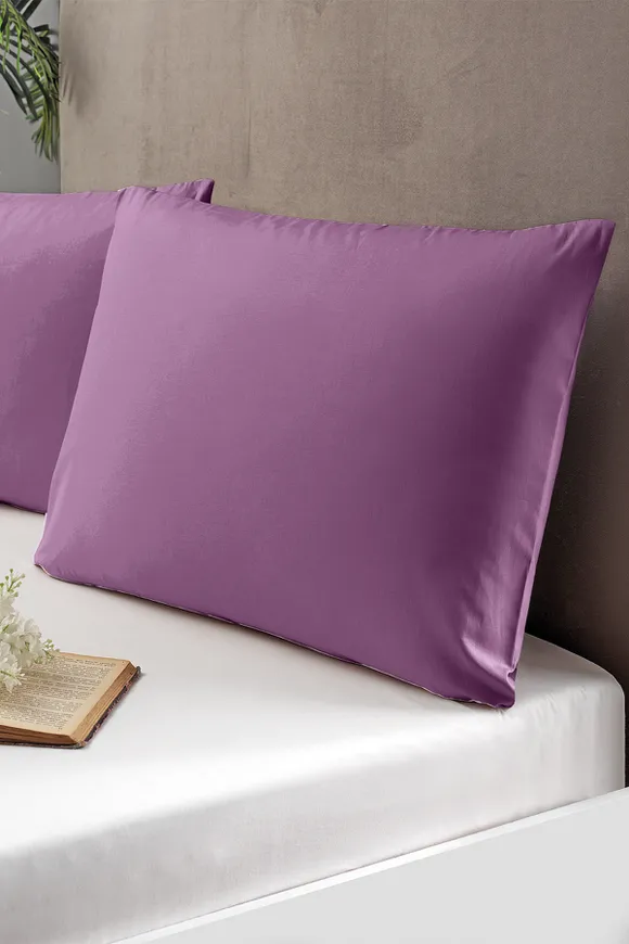 Pierre Cardin 2'li Yastık Kılıfı Mürdüm
