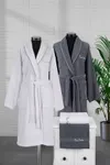 Pierre Cardin 4'lü Aile Seti Ribbon Antrasit-Beyaz