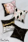 Pierre Cardin 4'lü Kırlent Kılıfı 43x43 Black Marble