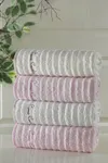 Pierre Cardin 4'lü Wave Yüz Havlusu Pembe - Krem