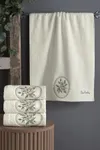Pierre Cardin 4'lü Yüz Havlusu Kanavice Cappucino