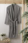 Pierre Cardin Bambu Erkek Bornoz Line Gri