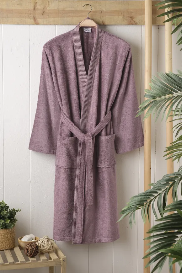 Pierre Cardin Bambu Kadın Bornoz Line Mürdüm