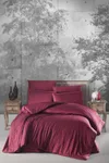 Pierre Cardin Çizgili Saten Nevresim Takımı Çift Kişilik Bordo