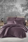 Pierre Cardin Çizgili Saten Nevresim Takımı Çift Kişilik Deco Rose