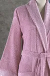 Pierre Cardin Damask Jakarlı Aile Bornoz Seti Deco Rose - İndigo