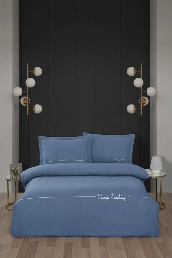 Pierre Cardin Deluxe Pamuk Nevresim Takımı Çift Kişilik Mia İndigo