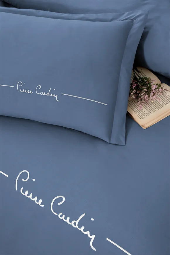 Pierre Cardin Deluxe Pamuk Nevresim Takımı Çift Kişilik Mia İndigo