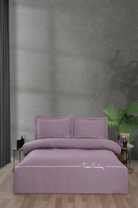 Pierre Cardin Deluxe Pamuk Nevresim Takımı Çift Kişilik Mia Mürdüm