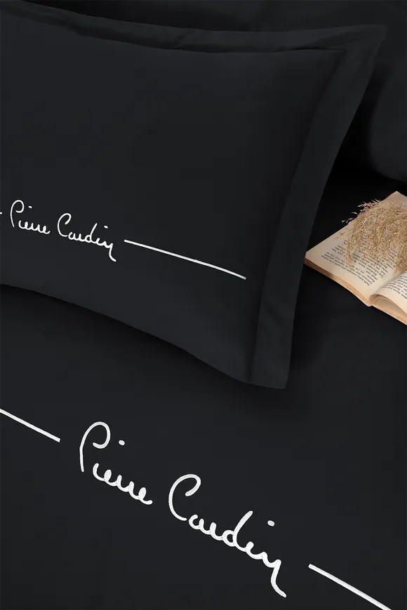 Pierre Cardin Deluxe Pamuk Nevresim Takımı Çift Kişilik Mia Siyah