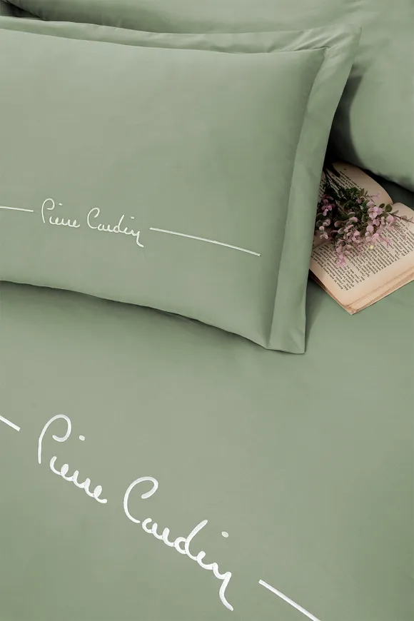 Pierre Cardin Deluxe Pamuk Nevresim Takımı Tek Kişilik Mia Çağla Yeşili